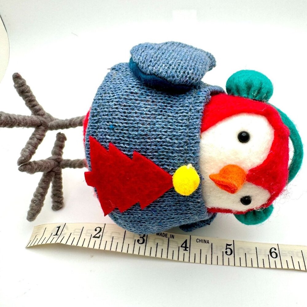 Target Handmade Festive Bird Plush With Sweater & Earmuffs 6 Inch Christmas - Picture 6 of 6